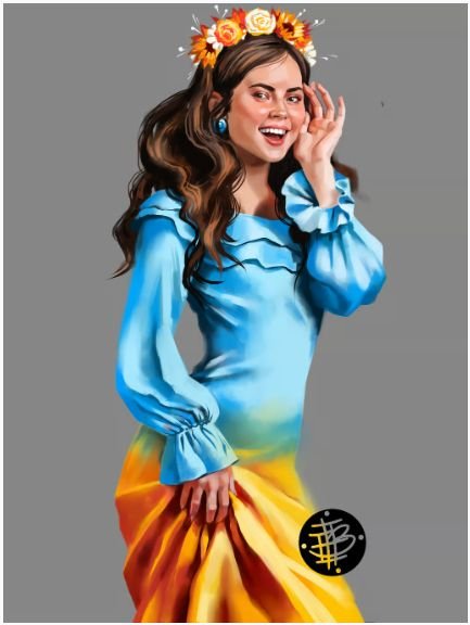 Portrait in Blue and Yellow